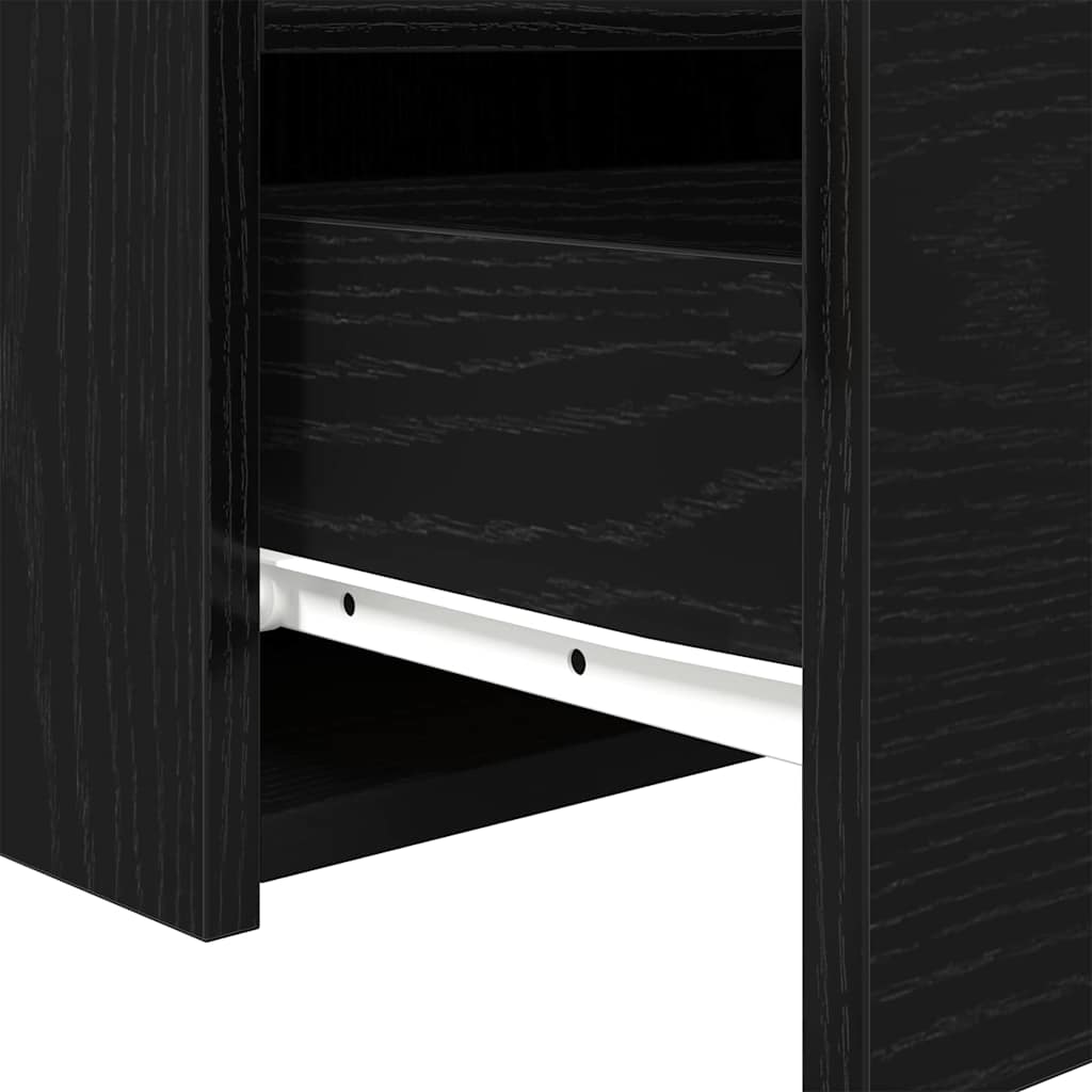 Nightstand Black Oak Effect 50 x 40 x 45 cm Particleboard