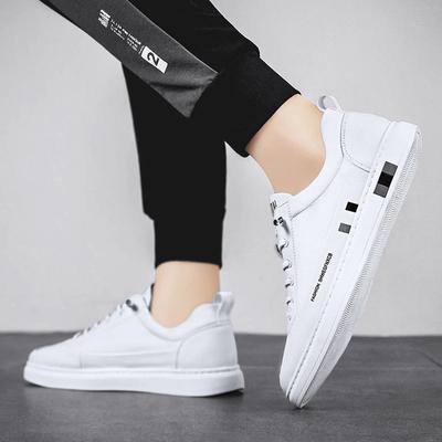 Mode Homme PU Cuir Imperméable Baskets Chaussures de Sport Décontractées Homme Légères Respirantes Plates Antidérapantes Chaussures de Tennis Zapatillas Hombre
