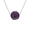 Necklace - LOVA LOLA VAN DER KEEN - Genuine Purple Crystal - 925 Sterling Silver - 42 Cm