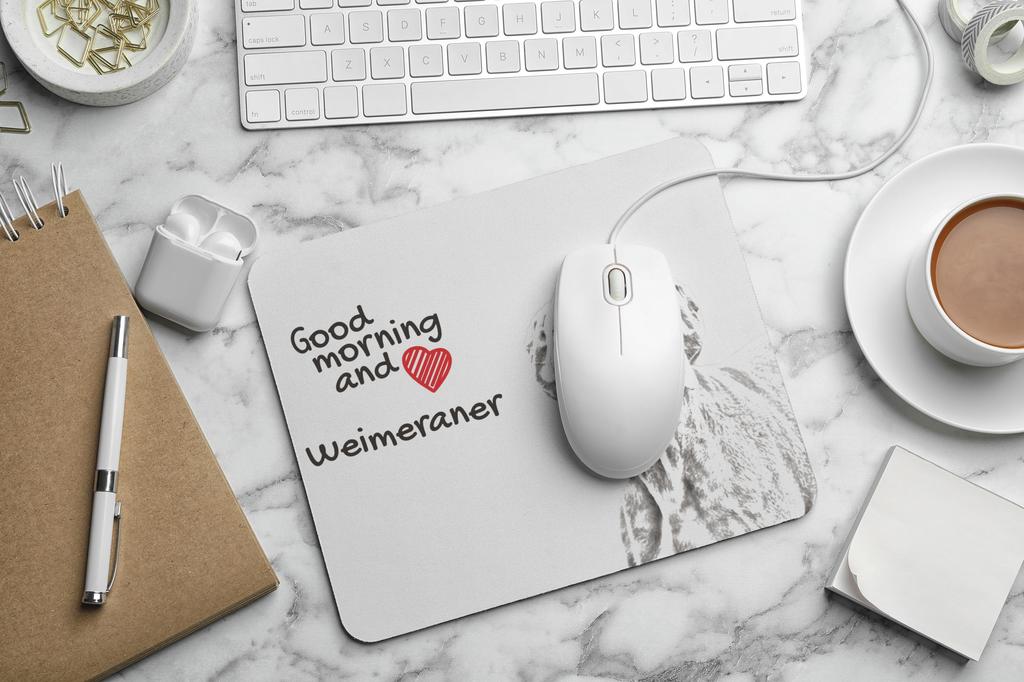 Weimaraner, Grey Ghost - Mouse Pad with Print, Personalized Dog-themed Mouse Pad, Unique Gadget for an Office Worker by Art-Dog Brand