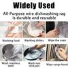 Double-Sided / Single-Sided Silver Fabric Dishcloth Dish Towel Absorbent Non-Stick Oil Dish Rag Housework Cleaning Oil Removal Kitchen Cleaning