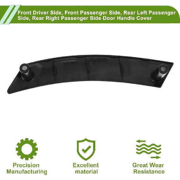 Front Driver Side Door Panel Handle Pull Trim Cover for VW Beetle 1998-2010 Inner Door Handle Door Pull Handle Cover No.1C0867171A2QL Black ABS 1 Set