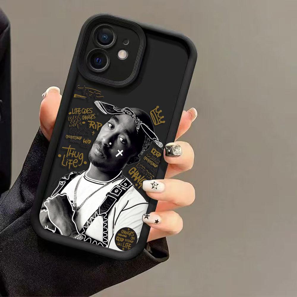 Tupac Shakur Hip Hop 2pac Cover Phone Case For Redmi NOTE 9 9S 10 10S 11 11S 11T 12 12S 13 14 PRO PLUS 4G 5G Silicone Case Shell