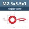Yigu Red Mica Paper Washer Gasket M2-M20 Flat Washer