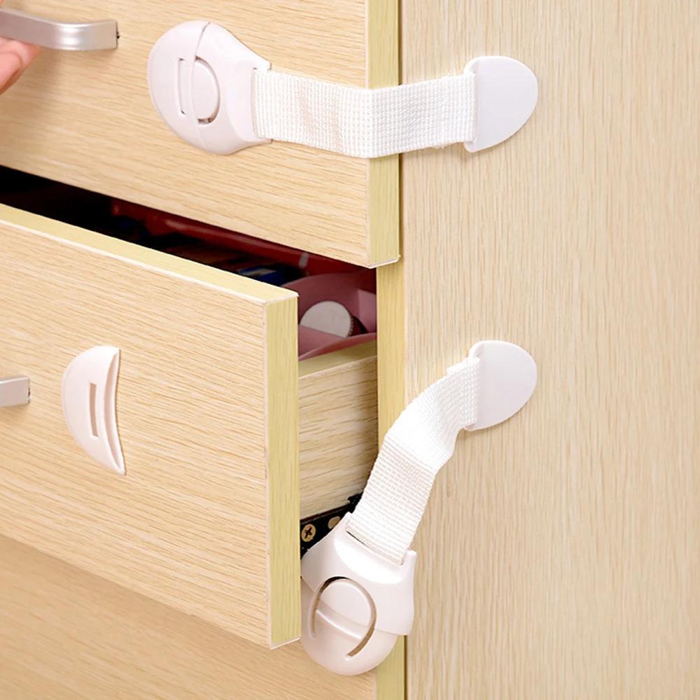 1/2/10/20pcs Kids Safety Door Lock Child Safety Cabinet Lock Baby Proof Security Protector Drawer Door Cabinet Lock Protection