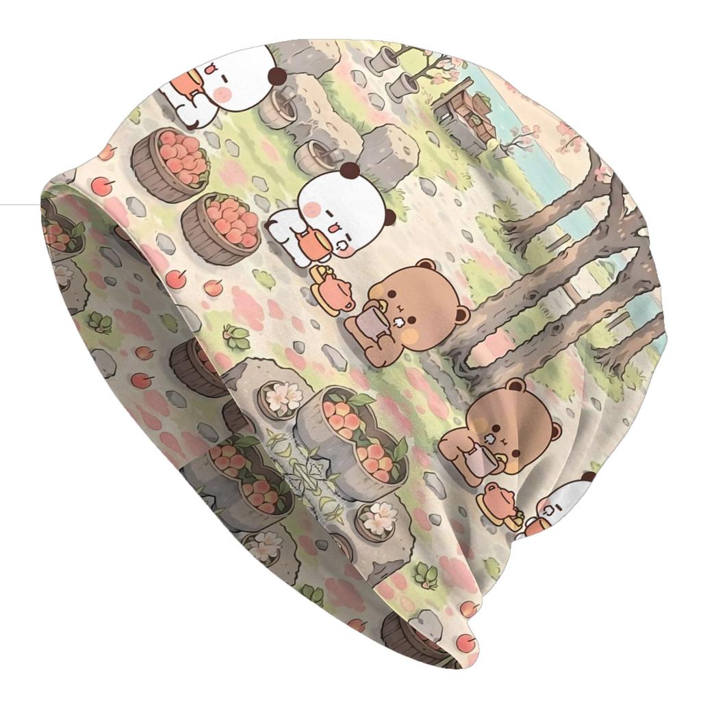 Stitch Bubu and Dudu Bear Hat Fashion Caps For Unisex Women Skullies Beanies Ski Caps Soft Bonnet Hats