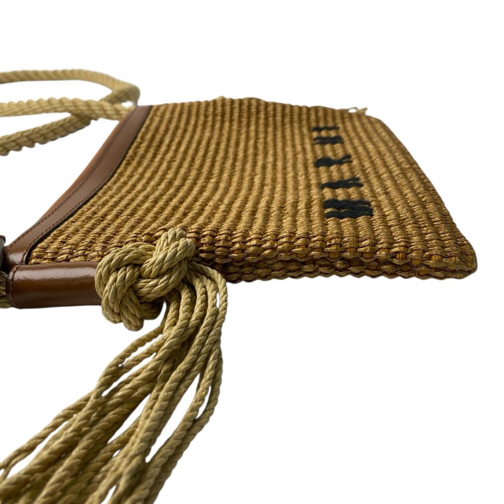 Used MARNIShoulder Bag Brown Raffia Women