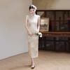 Sleeveless national style new Chinese daily wear Suzhou long cheongsam improved young 1011 new women's high sense