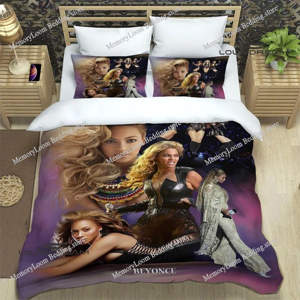 3D Print Beyonce Giselle Knowles Bedding Set Boys Girls Twin Queen King Size Duvet Cover Pillowcase Bed Boys Adult Home Textile