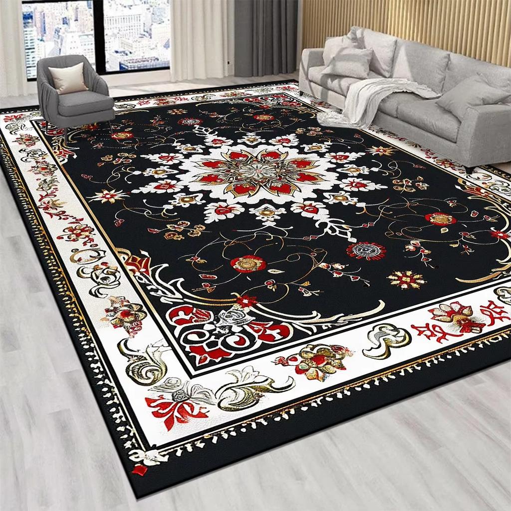 Tapete Persa de Luxo Sala de Estar Tapete de Tamanho Grande Tapete Antiderrapante para Mesas de Centro Decoração de Casa Tapete para Quarto Sala de Estar Tapis Salon
