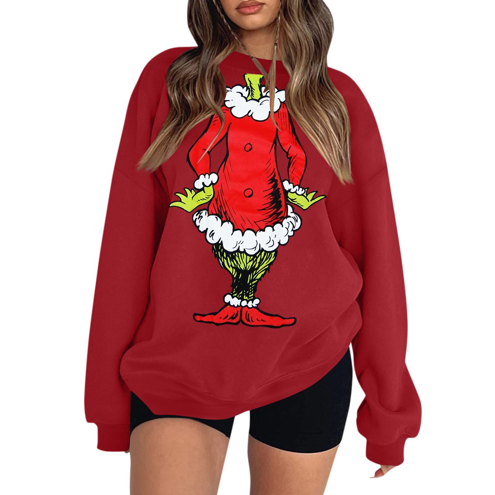 

Women s Colorblock Sweatshirt Long Sleeve Round Neck Casual Comfortable Loose Lightweight Women s Sweatshirtt M красный