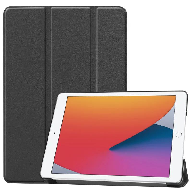 

PU Leather Hard PC Back Tablet Coque For IPad 10.2 Case 2020 2019 7th 8th Generation Shell For IPad 10 2 Cover Funda A2198 A2200 For 10.2 7th 2019 чёрный