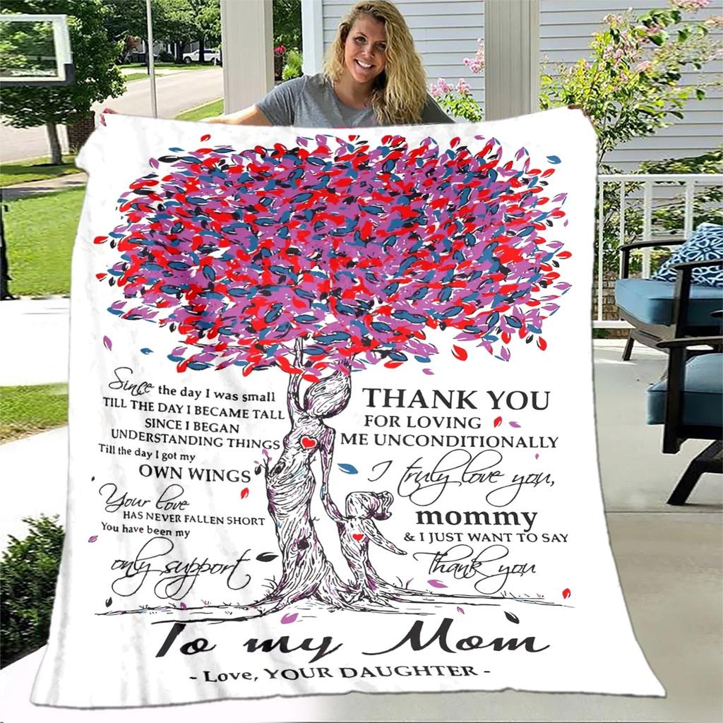 Para Minha Mãe Mamãe Série de Presentes Carta Cobertor, Manta Macia para Casa Quarto Cama Sofá Piquenique Viagem Escritório Cobertor de Cobertura Crianças