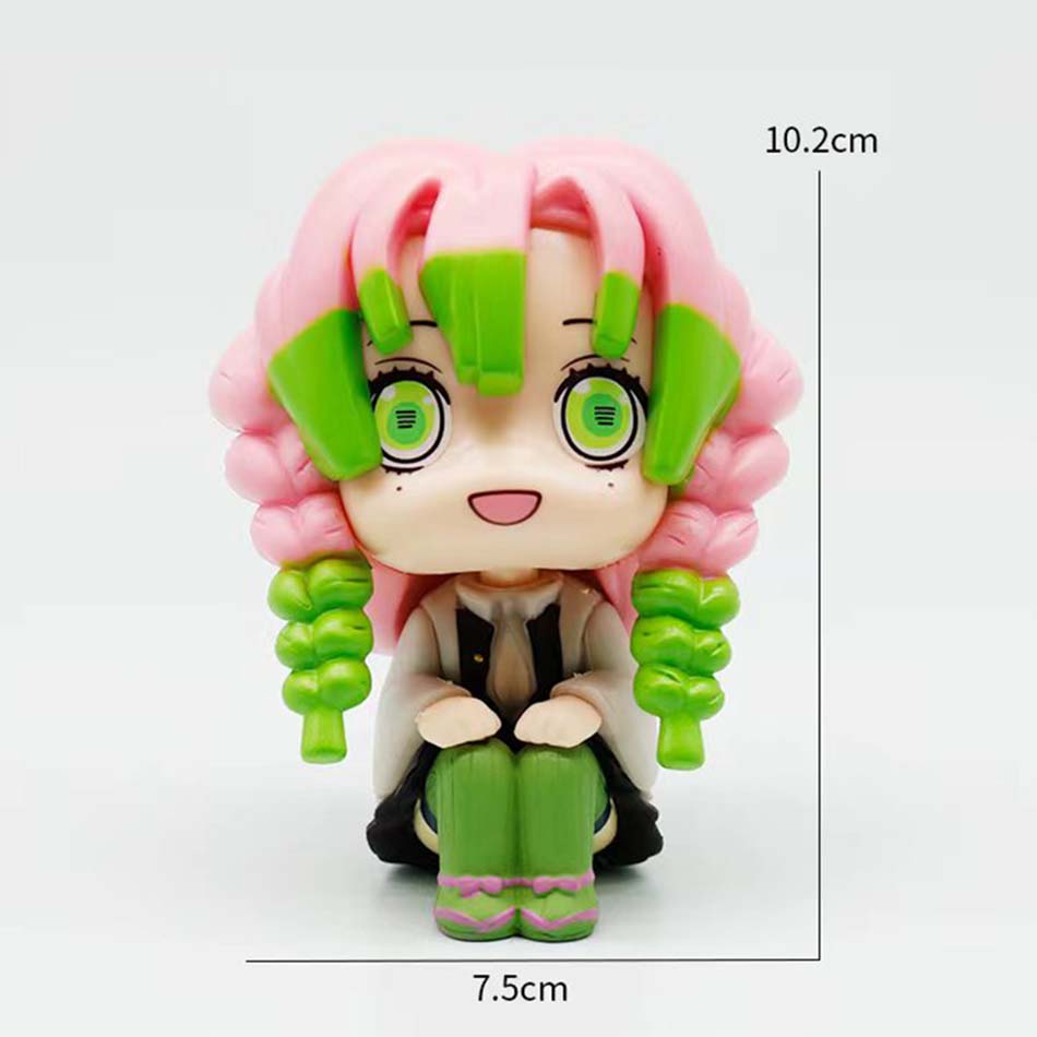 New Demon Slayer Akaza Upper Head Movable Chibi Cute Action Figure Anime Peripheral Collectible For Anime Fans Desktop Gift