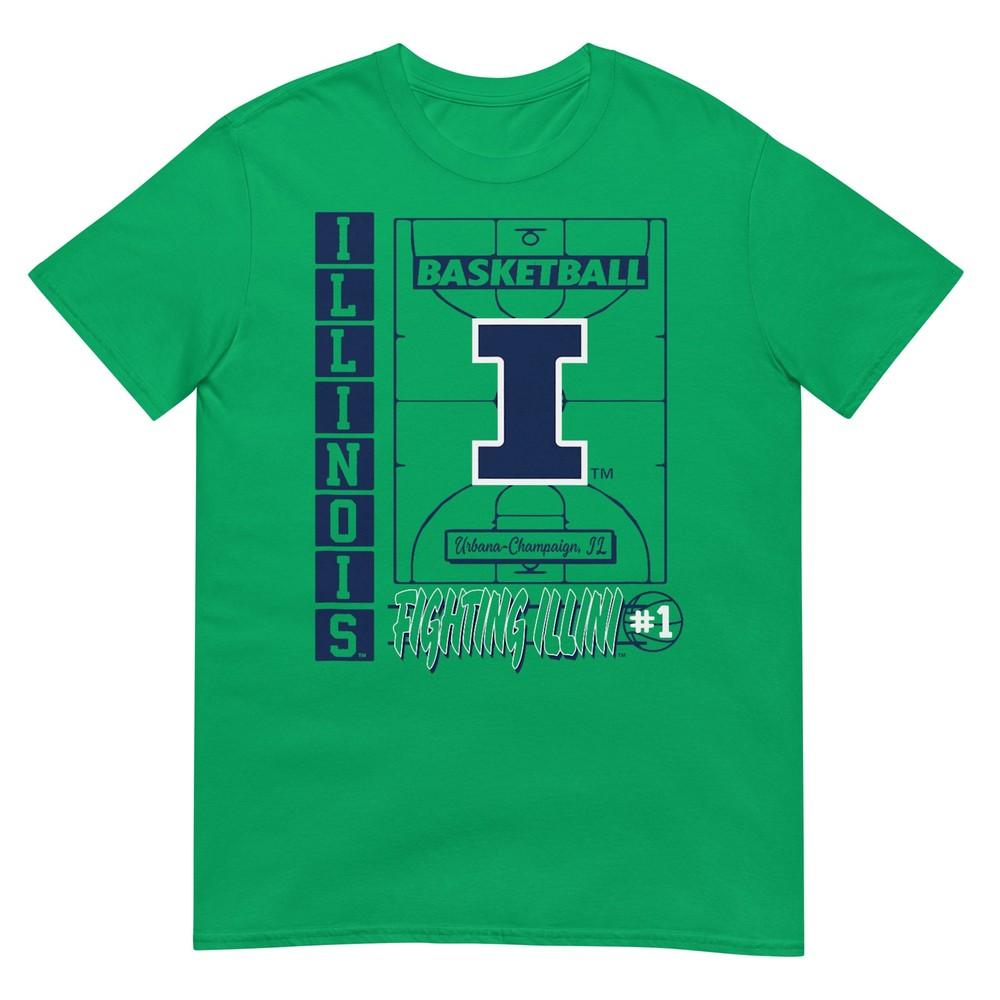 Illinois Fighting Illini Basketball Vintage Court Orange TShirt