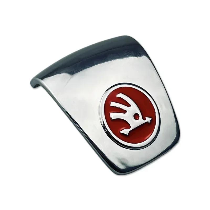 AAAAL1 Car Gear Knob Cap for Skoda Kodiaq Karoq 2 A7 Tour RS Superb Octavia Yeti Fabia Rapid Shift Lever Head Cover Emblem Accessories