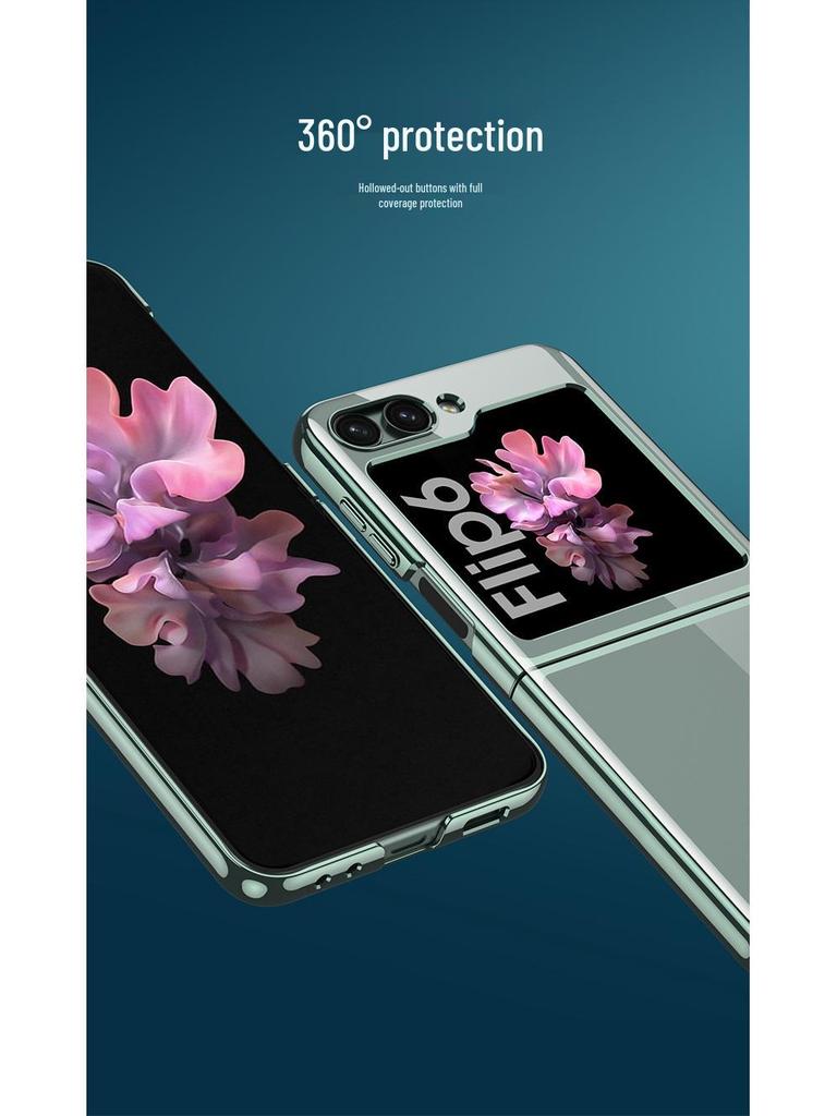 Samsung Z Flip6 Electroplated Transparent Ultra-Thin Anti-Drop Case for Foldable Screen