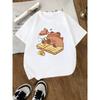Kids Crewneck Short Sleeve Tee, Capybara Pufferfish Print Sports Casual Top