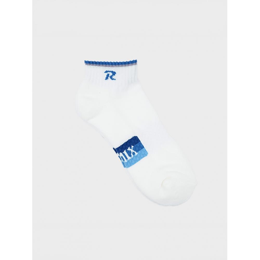 

Спортивные короткие носки Daiso Lunix White (blue) lettering (alphabet)