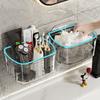 Bathroom Wall-mounted Storage Rack, Washbasin Face Towel Storage Box, Punch-free Comb Toothpaste Storage Bucket, Kitchen Storage