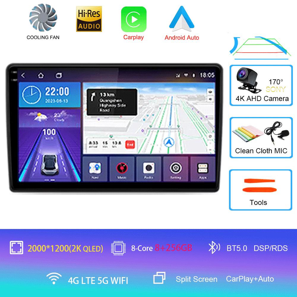 For Toyota Corolla Auris 2013 -2016 Android 14 Car Radio 4G GPS Navigation Carplay Audio Stereo Multimedia Auto DVD 2Din 2 Din