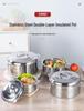 Stainless Steel Insulated Pot Set with Lid - Large Capacity 3/4/5 Piece for Africa: Ideal for Household Use, Rice, and Boiling Water.