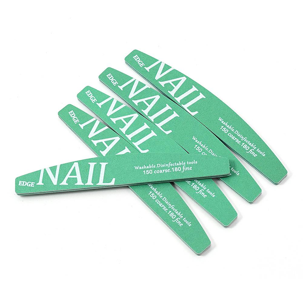 

Високоякісна миюча пилка для нігтів у формі півмісяця: Міцні, зносостійкі двосторонні шліфувальні смуги