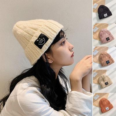 Damen Mode Täglicher Trend Lächeln Weiche Mütze