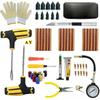 All-in-One Emergency Car Tire Repair Kit - Puncture Plug Tools with Strips,Gloves Tire Gauge for Universal Tires,Easy To Operate