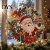 Handgefertigte Weihnachtsdekorationen Strassmalerei Sonnenfänger-Set, DIY Kunst mit Kunstperlen Dekoratives Weihnachtsornament Bastelset für Erwachsene Anfänger, Acryl