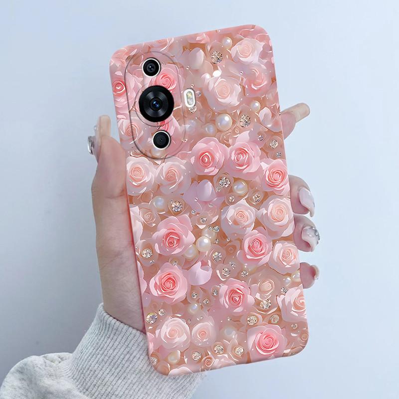 For Huawei Nova 12s Case FOA-LX9 Flower Girl Design Soft Silicone Cover For Huawei Nova 11 Nova11 Pro Ultra Nova12s Phone Cases