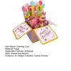 Happy Birthday Greeting Card with Envelope Notepad 3D Gift Box Golden Powder 12/15 Years Old Birthday Wishes Message Card Party Gift