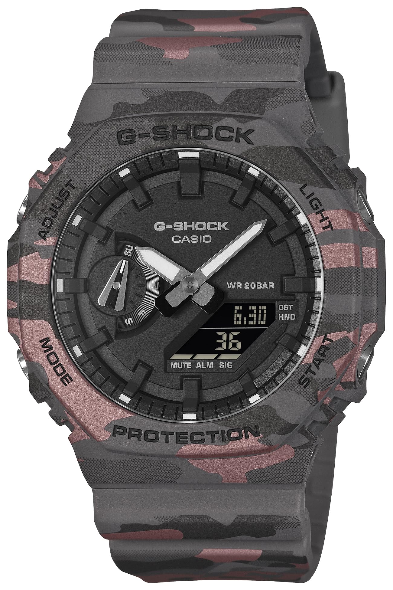 Casio G-Shock, изготовленные из экологически чистых материалов, часы, GA-2100CM-8AJF, мужские, серые,