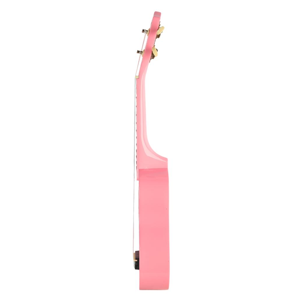 Suprimo Uk21 Set Pk Ukulele Sopran 21" Rosa Holz Tasche 3 Plektren Ersatzsaiten Stimmgerät Set Für Kinder Zum Lernen