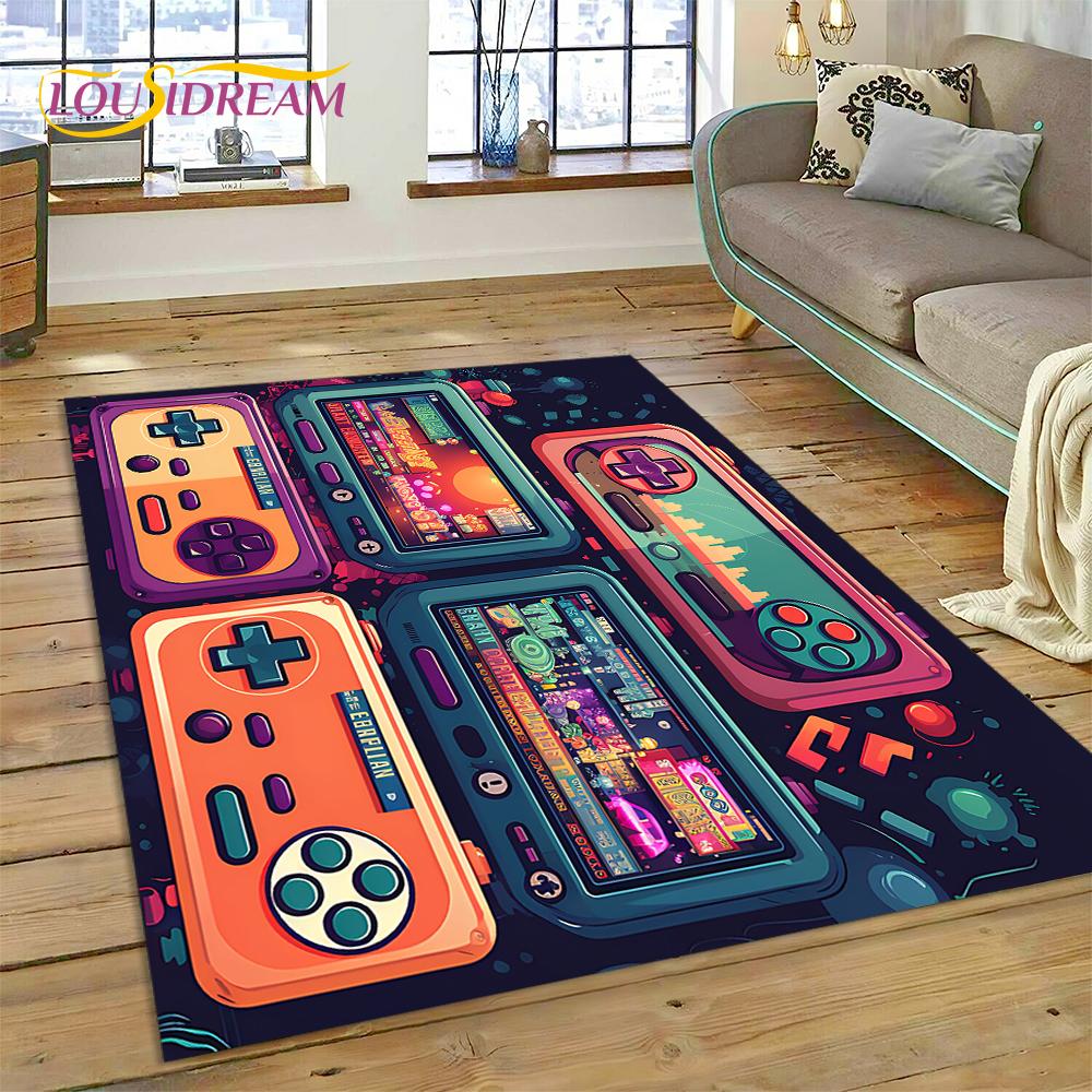 Retro GamePad konsola do gier Game Boy Cartoon dywan dywan do sypialni salon dekoracja sofy do domu, duży wystrój dla dzieci mata podłogowa