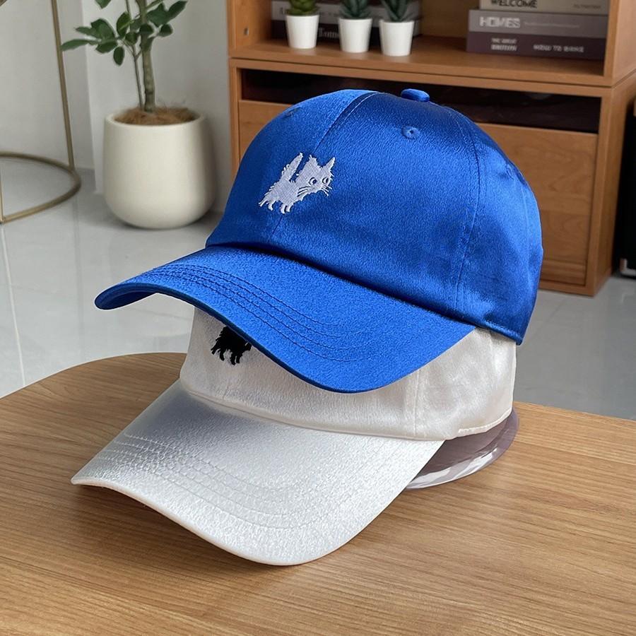 Fashion Hat Star Mercerized Fabric Atmosphere Embroidery Baseball Cap Children's Four Seasons Curved Eaves Show Face Small Trend and Cap Men