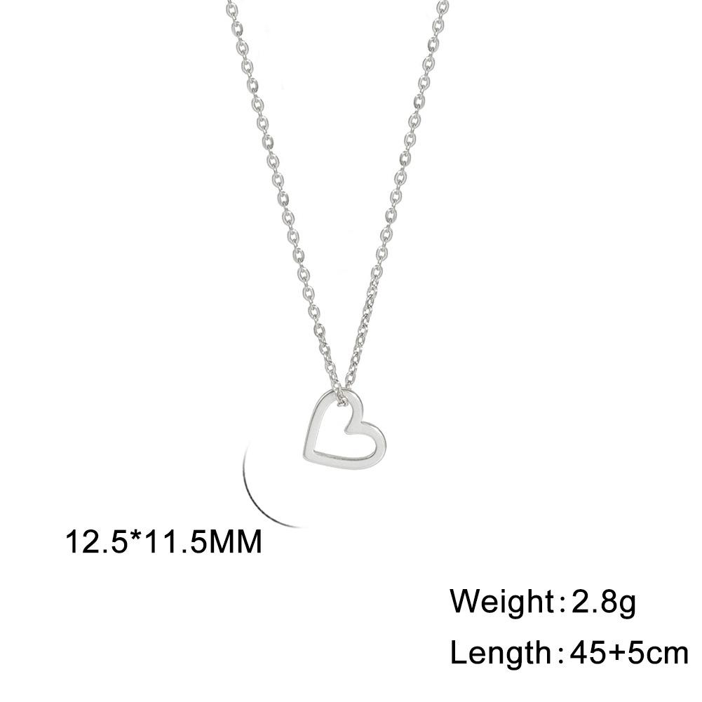 

Colgante De Corazón De Amor Hueco Collar De Acero Inoxidable Tres Modelos Joyería Minimalista Para El Día De San Valentiní