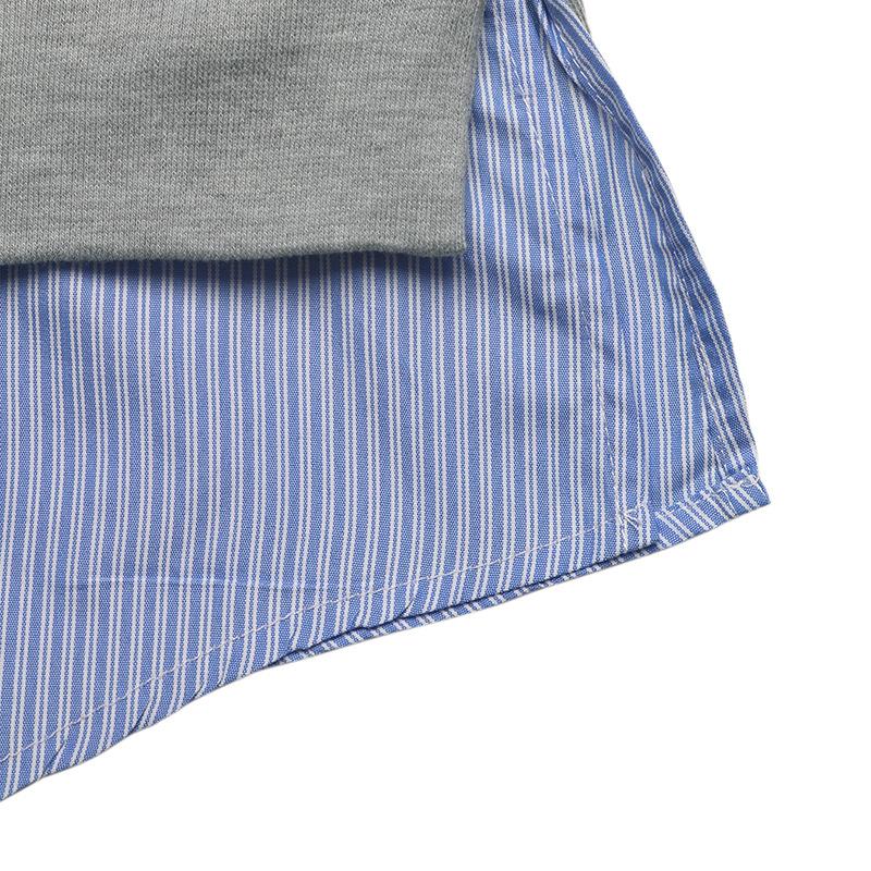 Two Mid-length, Long-sleeved, Striped Hooded Sweatshirts for Women in The New Autumn and Winter Pullover Leave