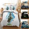 The Legend Of Zelda Colorful Cartoon Bedding Set Queen King Size Soft Material Patterned