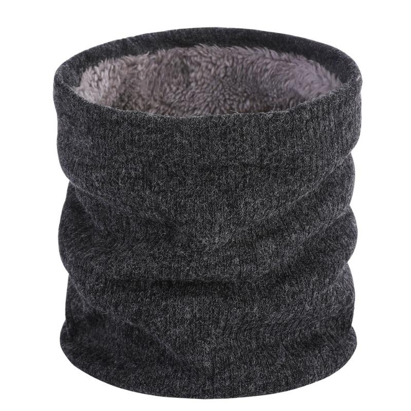 New winter warm scarf outdoor sports outer neck cover couple solid color velvet cover