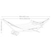 Outdoor Quilted Double Hammock with 15-Foot Stand in Blue and Green for 2 People - 400-Pound Capacity - Durable Polyester Fabri