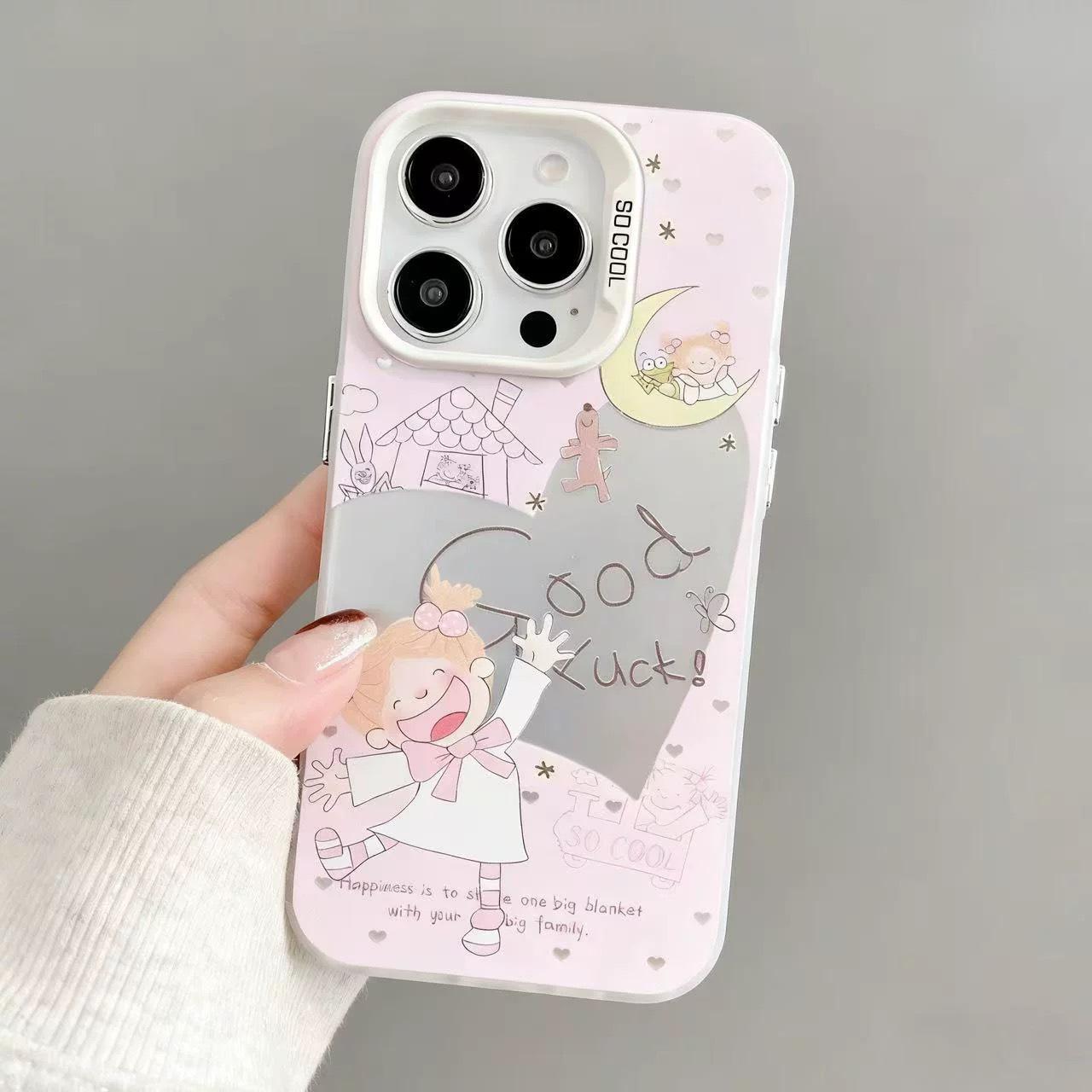 

Милый чехол для iPhone с сердечком - Совместим с iPhone 13/14/15 Pro/16 Pro Max/17 - Креативный дизайн iPhone 17 Pro