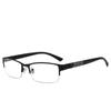 Men's Half-Rim Anti-Fatigue Prescription Glasses - Anti-Radiation Protective Eyewear for Myopia
