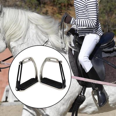 2Pcs Horse Riding Stirrups,Saddle Stirrups Replacement Nonslip Footrest Rubber Pedal for Outdoor
