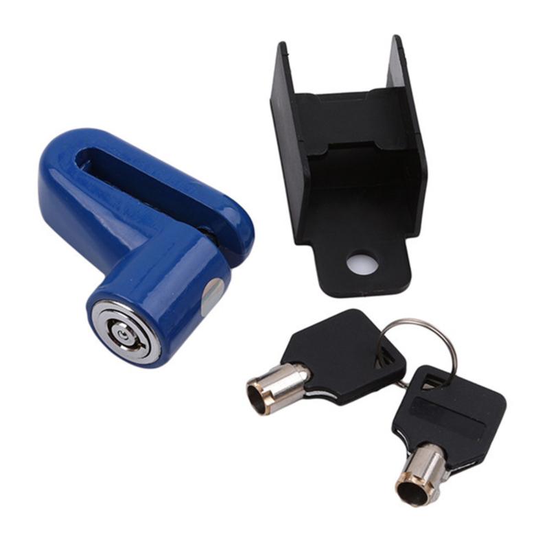 

Велосипедный замок Замки для электромобилей Противоугонный замок на колесо Тормозной замок Портативный уличный велосипедный навесной замок Аксессуар для безопасности синий