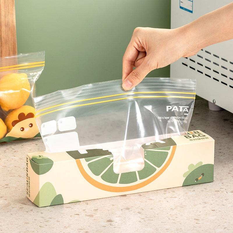Reusable Zip Lock Bag Food Grade Transparent Storage Bag With Zipper Sealing Plastic Container Travel Freezer Camping Kitchen