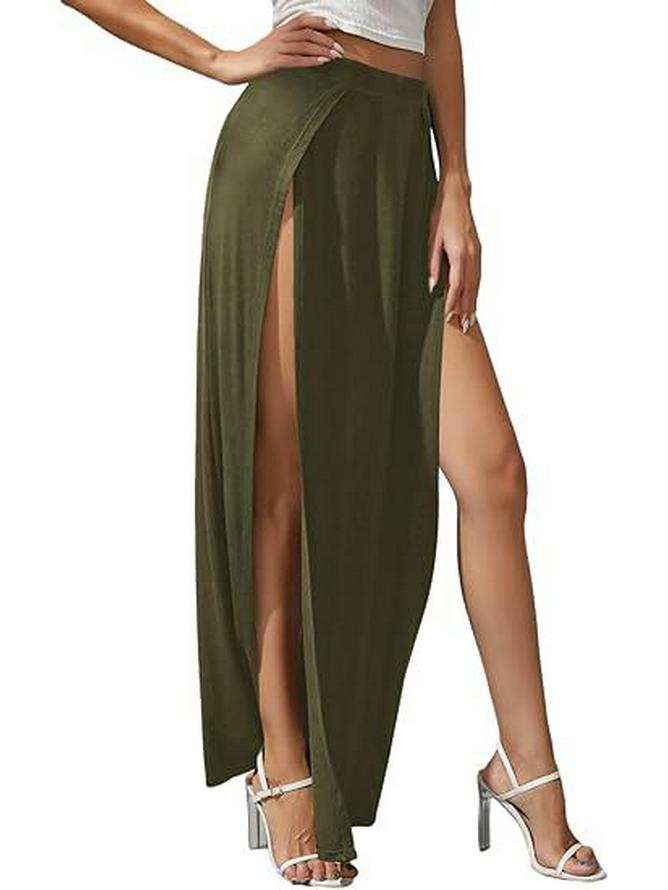 Elegant Women's Irregular Evening Gown - Solid Color Long Dress