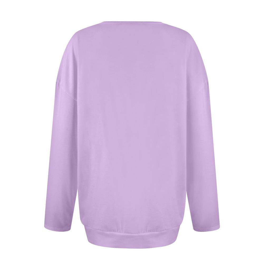 Top de damă, ocazional, la modă, cu mâneci lungi, de culoare solidă, fără umeri, cu gât rotund