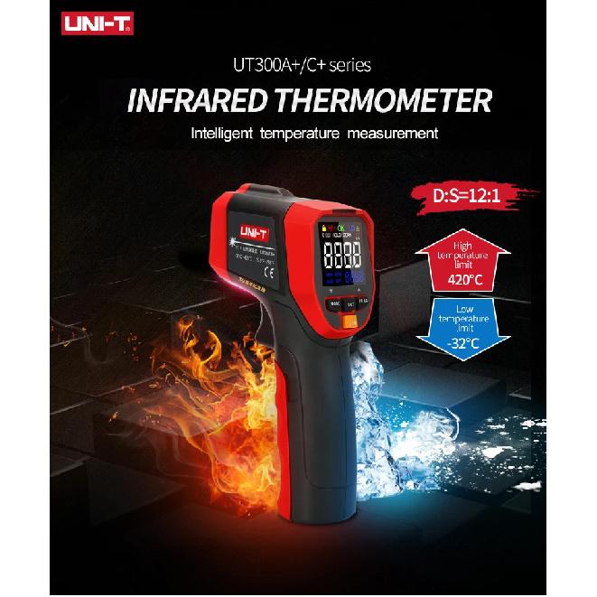 UNI-T UT301A+ UT301C+ Infrared Thermometer Digital Measure Temperature Non-contact Circle Laser Thermometer Temperature Gun