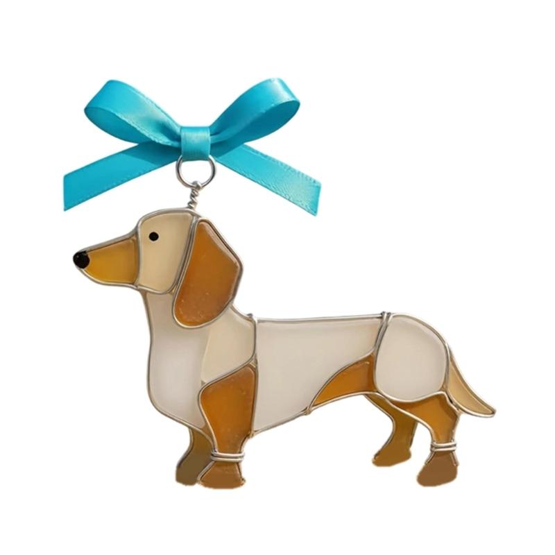 Creative Dog Light Catcher with Festival Color Accent Creating Holiday Charm for Any Window Decoration Occasion